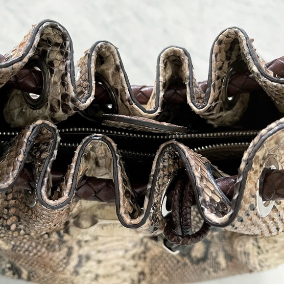Michael Kors Genuine Python Skorpios Ring Handbag - Picture 5 of 13